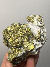 Load image into Gallery viewer, 3.8” New Find: Huanzala Mine Peru Sphalerite + Chalcopyrite + Apatite + Calcite + Quartz | Collector Display Specimen