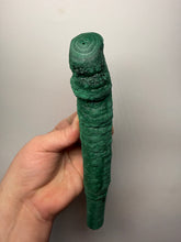 Load image into Gallery viewer, 8.5” Druzy Malachite Stalactite — Botryoidal “Cave” Formation | DR Congo | Collector Mineral Specimen