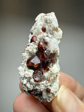 Load image into Gallery viewer, High-Grade Naturally Faceted Red Spessartine Garnet on Matrix — Skardu, Pakistan