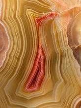 Load image into Gallery viewer, High-Grade Parallax Banded Laguna Agate – Bright Red & Yellow Crystal from Mexico