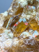Load image into Gallery viewer, Hessonite Garnet Cluster on Matrix – Natural Collector Specimen from Pakistan | High-Grade Orange-Red Garnet Crystals