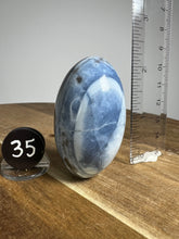 Load image into Gallery viewer, Lingam - Blue Opal with Chalcedony from India