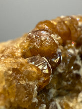 Load image into Gallery viewer, Hessonite Garnet Cluster on Matrix – Natural Collector Specimen from Pakistan | High-Grade Orange-Red Garnet Crystals