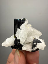 Load image into Gallery viewer, Dark Green Cap Stak Nala Tourmaline on Cleavelandite Matrix – Haramosh Mountains, Pakistan