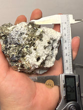 Load image into Gallery viewer, 3.8” New Find: Huanzala Mine Peru Sphalerite + Chalcopyrite + Apatite + Calcite + Quartz | Collector Display Specimen
