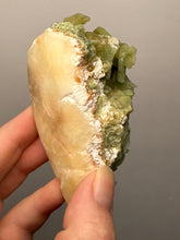 Load image into Gallery viewer, High-Grade Green Heulandite on Peach Stilbite Crystal Cluster | Deccan Traps, Maharashtra, India | Collector Mineral Specimen