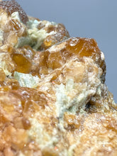 Load image into Gallery viewer, Hessonite Garnet Cluster on Matrix – Natural Collector Specimen from Pakistan | High-Grade Orange-Red Garnet Crystals