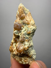 Load image into Gallery viewer, Hessonite Garnet Cluster on Matrix – Natural Collector Specimen from Pakistan | High-Grade Orange-Red Garnet Crystals