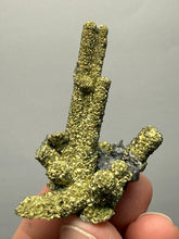 Load image into Gallery viewer, Chalcopyrite Botryoidal Stalactites on Calcite – Cabinet Specimen | Tongshankou Mine, Edong, Daye, Huangshi Prefecture, Hubei Province, China