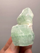 Load image into Gallery viewer, High-Grade Gemmy Green Apophyllite on White Stilbite | Deccan Traps, Maharashtra, India