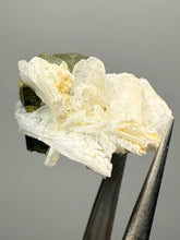 Load image into Gallery viewer, Dark Green Cap Stak Nala Tourmaline and Cleavelandite – Haramosh Mountains, Pakistan | Thumbnail Specimen