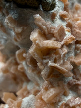 Load image into Gallery viewer, Peach Druzy Heulandite on Matrix – India | Rare Peach Crystal Mineral Specimen for Collectors & Display