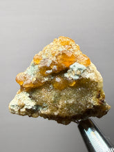 Load image into Gallery viewer, Hessonite Garnet Cluster on Matrix – Natural Collector Specimen from Pakistan | High-Grade Orange-Red Garnet Crystals