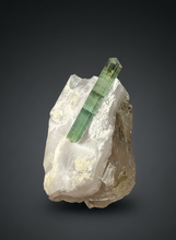 Load image into Gallery viewer, Lime Green Tourmaline on Matrix– Pegmatite Mineral Specimen from Pakistan