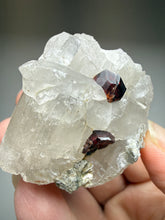 Load image into Gallery viewer, High-Grade Naturally Faceted Red Spessartine Garnet on Matrix — Skardu, Pakistan