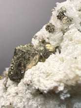 Load image into Gallery viewer, 3.1” New Find: Huanzala Mine Peru Sphalerite + Chalcopyrite + Apatite + Calcite + Quartz | Collector Display Specimen