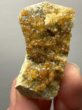 Load image into Gallery viewer, Hessonite Garnet Cluster on Matrix – Natural Collector Specimen from Pakistan | High-Grade Orange-Red Garnet Crystals