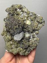 Load image into Gallery viewer, 4.8” New Find: Huanzala Mine Peru Sphalerite + Chalcopyrite + Apatite + Calcite + Quartz | Collector Display Specimen