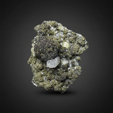 Load image into Gallery viewer, 4.8” New Find: Huanzala Mine Peru Sphalerite + Chalcopyrite + Apatite + Calcite + Quartz | Collector Display Specimen