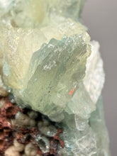 Load image into Gallery viewer, Luminous Mint Apophyllite with Glittering Druzy Sugar Quartz – India