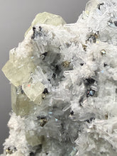 Load image into Gallery viewer, 2” New Find: Huanzala Mine Peru Sphalerite + Chalcopyrite + Apatite + Calcite + Quartz | Collector Display Specimen
