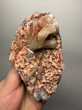Load image into Gallery viewer, Rare Red Druzy Apophyllite with Red Stilbite Cluster | India | Collector Mineral Specimen