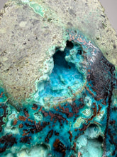 Load image into Gallery viewer, 6” Polished Native Copper in Chrysocolla — Display Specimen (Indonesia)
