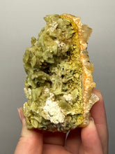 Load image into Gallery viewer, High-Grade Green Heulandite on Peach Stilbite Crystal Cluster | Deccan Traps, Maharashtra, India | Collector Mineral Specimen