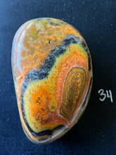 Load image into Gallery viewer, Bumblebee Jasper Agate Palm Stone from West Java, Indonesia • AAA High Grade