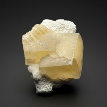 Load image into Gallery viewer, Rare Druzy Golden “Diamond” Calcite on Zeolite Matrix — Maharashtra, India | Collector Cabinet Specimen