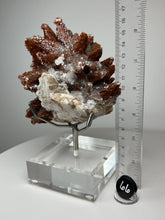 Load image into Gallery viewer, Red Phantom Pagoda Tower Calcite from Hubei Province, China • High Grade High Shine • Stand Included • Mineral Collector’s Showpiece