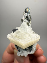 Load image into Gallery viewer, Blue and Dark Green Cap Stak Nala Tourmaline on Cleavelandite Matrix – Haramosh Mountains, Pakistan