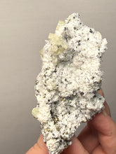 Load image into Gallery viewer, 2” New Find: Huanzala Mine Peru Sphalerite + Chalcopyrite + Apatite + Calcite + Quartz | Collector Display Specimen