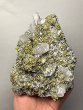 Load image into Gallery viewer, 6.8” New Find: Huanzala Mine Peru Sphalerite + Chalcopyrite + Apatite + Calcite + Quartz | Collector Display Specimen