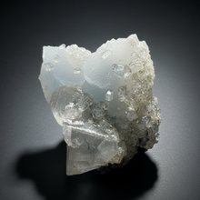 Load image into Gallery viewer, Druzy Chalcedony Stalactite with Druzy Clear Apophyllite & Optical Calcite | Maharashtra, India