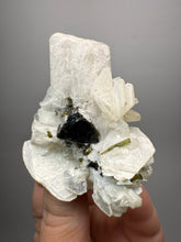 Load image into Gallery viewer, Dark Green Cap Stak Nala Tourmaline on Cleavelandite Matrix – Haramosh Mountains, Pakistan