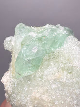 Load image into Gallery viewer, Luminous Mint Apophyllite with Glittering Druzy Sugar Quartz – India