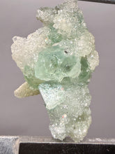 Load image into Gallery viewer, Luminous Mint Apophyllite with Glittering Druzy Sugar Quartz – India