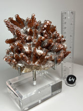 Load image into Gallery viewer, Red Phantom Pagoda Tower Calcite from Hubei Province, China • High Grade High Shine • Stand Included • Mineral Collector’s Showpiece