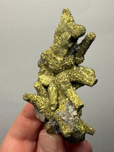 Load image into Gallery viewer, Chalcopyrite Botryoidal Stalactites on Calcite – Cabinet Specimen | Tongshankou Mine, Edong, Daye, Huangshi Prefecture, Hubei Province, China