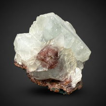 Load image into Gallery viewer, Lustrous Apophyllite over Red Heulandite (Zeolite Pocket) — Deccan Traps, Maharashtra, India