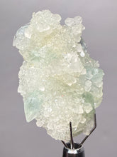 Load image into Gallery viewer, Luminous Mint Apophyllite with Glittering Druzy Sugar Quartz – India