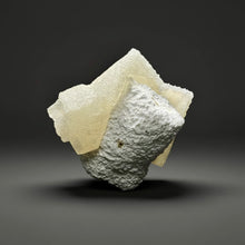 Load image into Gallery viewer, Rare Druzy Golden “Diamond” Calcite on Zeolite Matrix — Maharashtra, India | Collector Cabinet Specimen