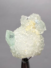 Load image into Gallery viewer, Luminous Mint Apophyllite with Glittering Druzy Sugar Quartz – India