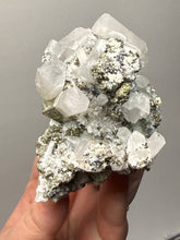 Load image into Gallery viewer, 3.5” New Find: Huanzala Mine Peru Sphalerite + Chalcopyrite + Apatite + Calcite + Quartz | Collector Display Specimen