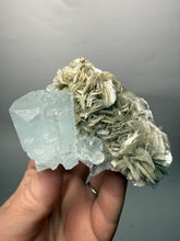 Load image into Gallery viewer, Premium Aquamarine with Mica on Matrix Collector Mineral Specimen – Nagar Valley, Pakistan