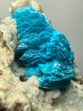 Load image into Gallery viewer, Rare Electric Blue Cavansite on Druzy Matrix – Collector Mineral Specimen | India
