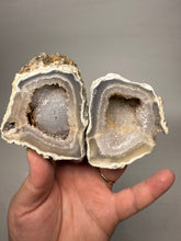 Load image into Gallery viewer, High-Grade Indonesian Sumatra Agate Pair – Vibrant Banded Chalcedony with Rich Color Zoning | Ethical Lapidary & Collector Display Specimens