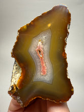 Load image into Gallery viewer, High-Grade Indonesian Sumatra Agate Pair – Vibrant Banded Chalcedony with Rich Color Zoning | Ethical Lapidary & Collector Display Specimens