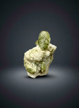 Load image into Gallery viewer, Electric Green Diopside on Quartz – Collector Mineral Specimen (Gilgit-Baltistan) Pakistan